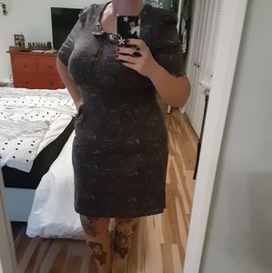 Vive Maria Dress XL, Flowers, dark grey and navy blue